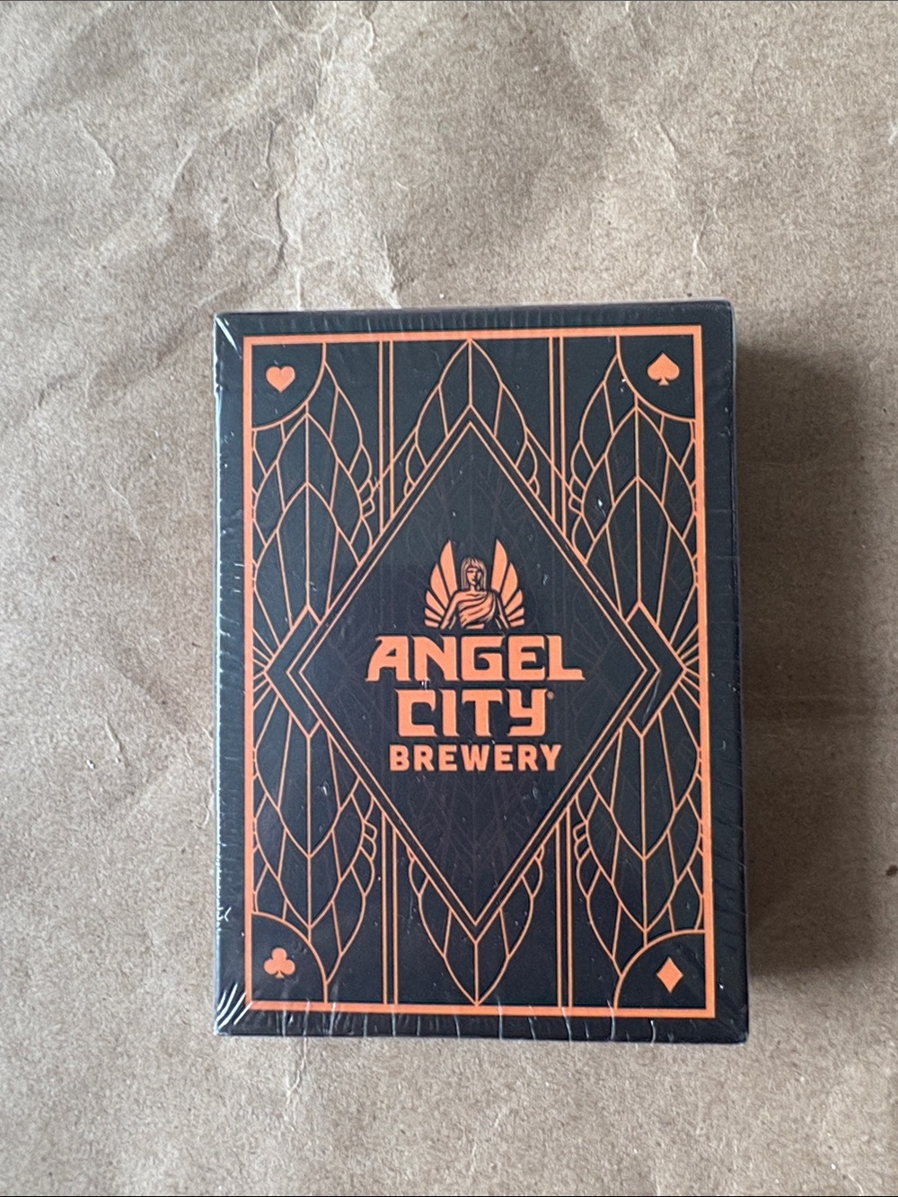 Angel City Brewery Playing Cards - Black & Orange